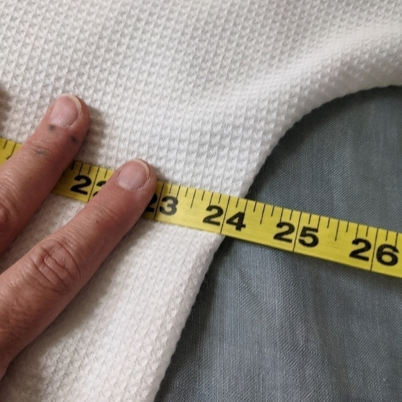 Nwot Umgee Mixed Fabric White Tunic Tee Shirt L - Picture 11 of 13